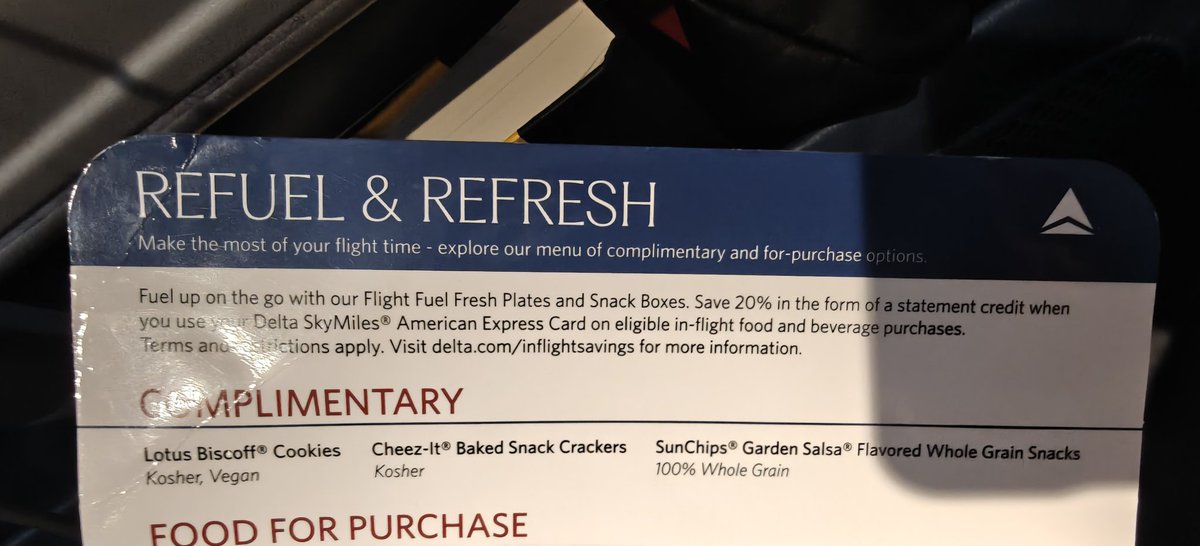 Steve_Spaulding's tweet photo. Hey @Delta  why did you eliminate Gluten Free snack options? https://t.co/Ns058TLwtt