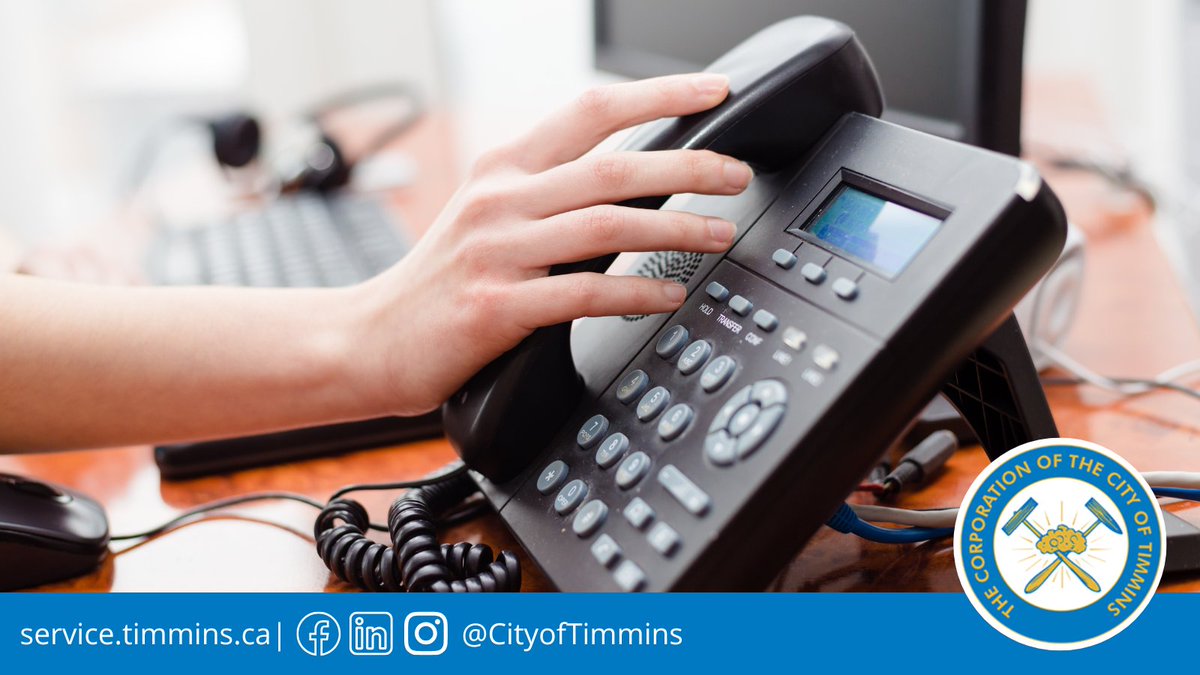📷 Phone lines for Service Timmins are down.  Callers are receiving an "all circuits are busy" error message. We are working to restore service as quickly as possible.

Use our customer service portal to submit a request: service.timmins.ca.

#Timmins #phonesaredown