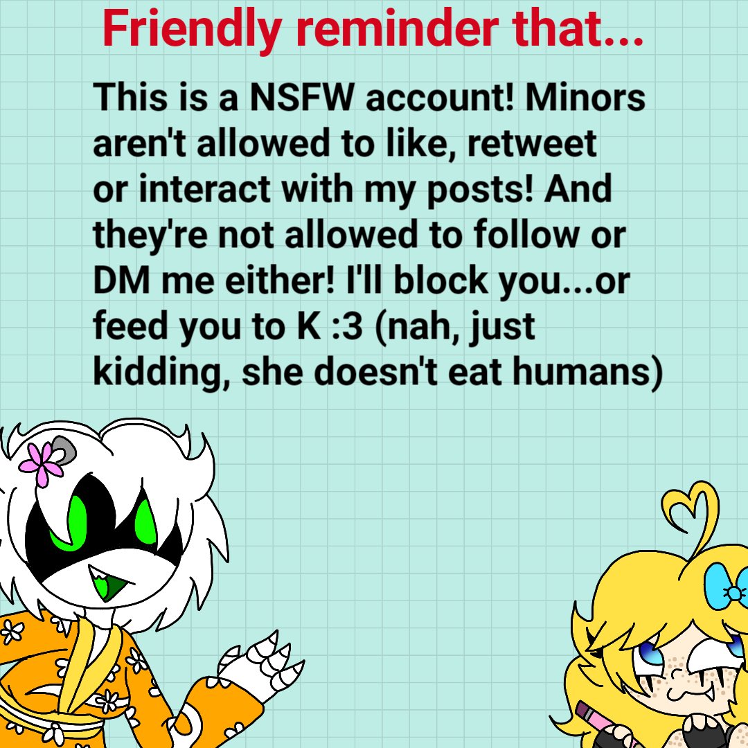 Springroose_03's tweet image. Guys, guess what? I changed the rules again :D
I don't think there is anything wrong between furries and humans (or robots) having sex...at least I think 
So I removed that rule.
But the furry must be a furry, not a feral!
