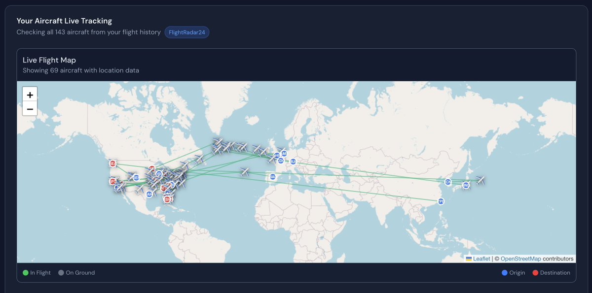 Had a lot of fun with v0 yesterday! I've kept a personal log of <a href="/Delta/">Delta</a> flights I've taken (yes, nerdy) since 2018 and always wanted to create a way to visualize them with stats. The live map of where the planes are now is also cool!

I "one shotted"  85% of this with my initial