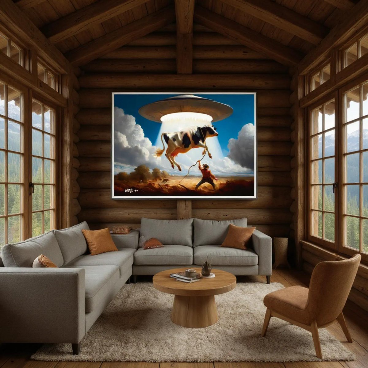 waildots's tweet photo. 🐮🛸Discover unique art at Waildots! This stunning print of a cow being abducted by a UFO is available at https://t.co/D1t6tgud4P. Perfect for your home or office in the USA! Get it now! #Waildots #ArtPrint #UFO #CowAbduction #HomeDecor https://t.co/0tM5K9OsO7