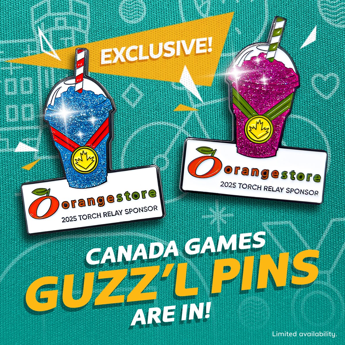 Orange_Store's tweet image. Here's a look at our Orangestore 2025 Canada Games pins!

Have you collected the set yet? Our team will have pins this Thursday and Friday at the Caribou Softball Complex. Keep an eye on our Instagram stories for extra chances to snag these pins 👀