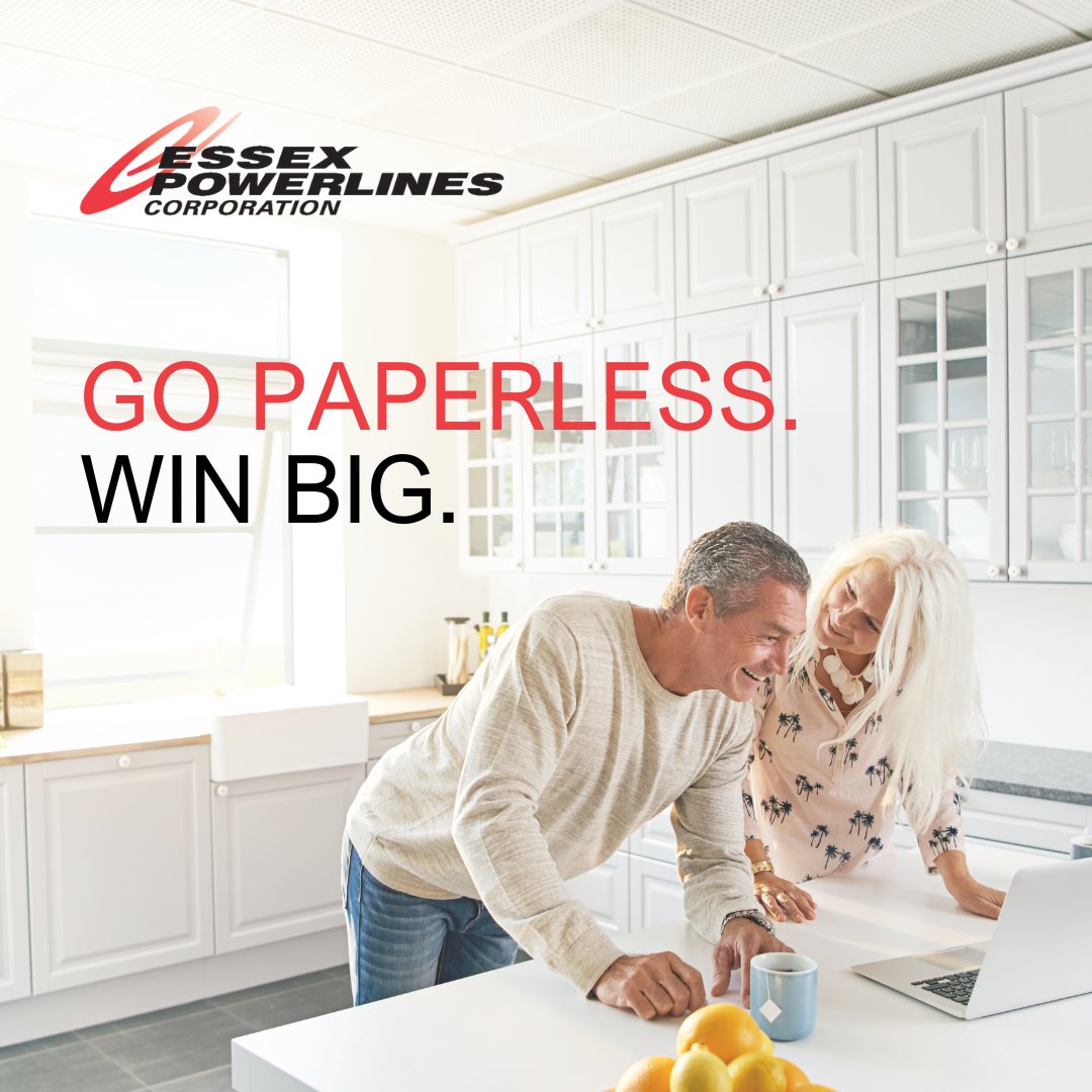 essexpowerlines's tweet image. Tired of paper clutter? Go green and win green! 💸

Sign up for paperless billing and you’ll be entered to win a $1,000 credit on your electricity bill.

It’s fast, easy—and good for the planet. 🌎
myaccount.essexpowerlines.ca/app/login.jsp

 #PaperlessBilling #GoGreen #WinBig #paperlesspaysoff