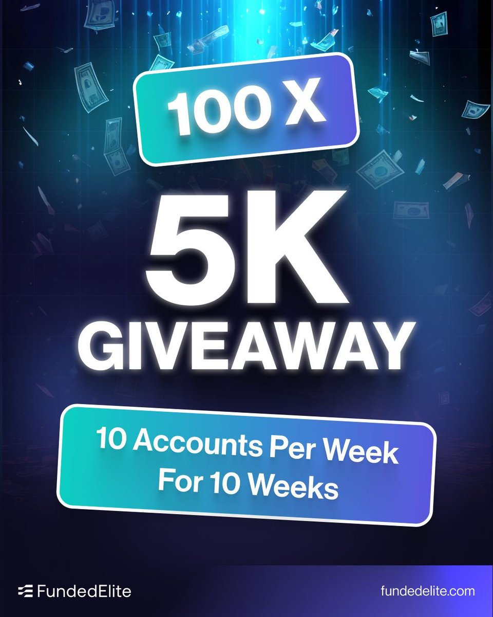 Jeff Tom (@jefftomceo) on Twitter photo 🚨 100 x $5K Giveaway 🚨
We’re giving away 10 accounts per week for 10 weeks
$500,000 total of accounts! 💰
✅ Rules:
1️⃣ Share this post
2️⃣ Follow <a href="/FundedElite/">Funded Elite</a> & <a href="/ChristianFECEO/">Christian</a>
<a href="/Tuckercalsonfx/">TUCKER CARLSON JUNIOR FX</a>
🎯 Winners are chosen every weekend at random!
Don’t miss out! 🚨 100 x $5K Giveaway 🚨
We’re giving away 10 accounts per week for 10 weeks
$500,000 total of accounts! 💰
✅ Rules:
1️⃣ Share this post
2️⃣ Follow <a href="/FundedElite/">Funded Elite</a> & <a href="/ChristianFECEO/">Christian</a>
<a href="/Tuckercalsonfx/">TUCKER CARLSON JUNIOR FX</a>
🎯 Winners are chosen every weekend at random!
Don’t miss out!