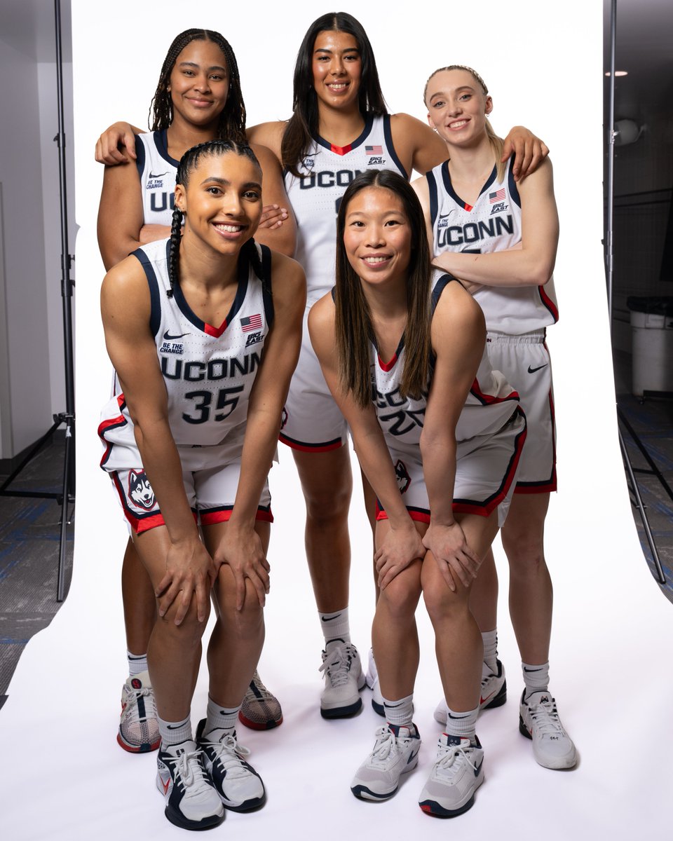 Starters for the 2025 NCAA Champion UConn Women's Basketball Team

5 Paige Bueckers
8 Jana El Alfy
20 Kaitlyn Chen
21 Sarah Strong
35 Azzi Fudd