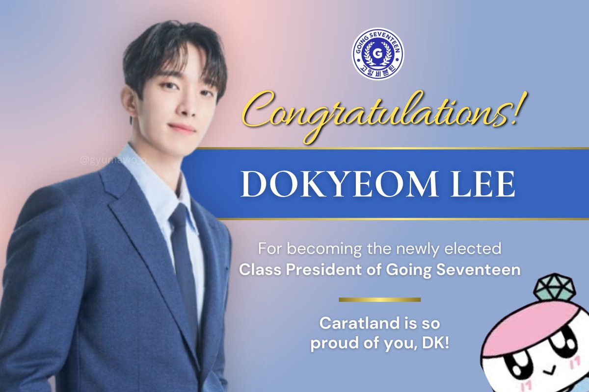 Congrats DK for being the new Going Seventeen Class President! 

Proud kmi sau bhe,,, kami d2 mga suporters mu