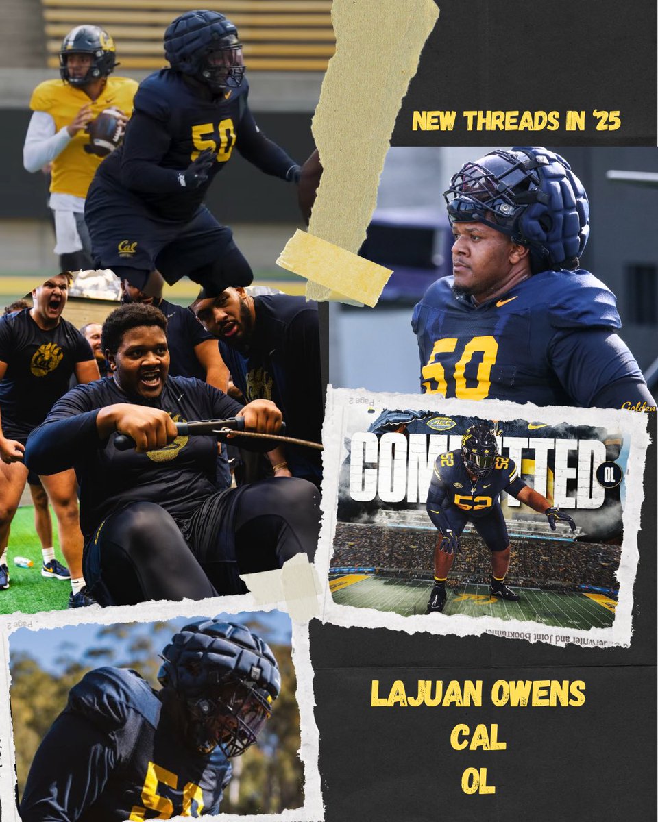 A new look in ‘25 for <a href="/lajuan_owens/">LaJuan Owens</a> at Cal👏

Will be an immediate big time impact player this season 📈