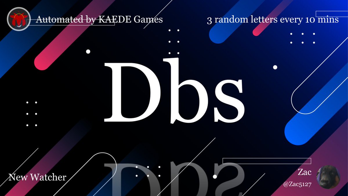 3 random letters every 10 mins tweet media