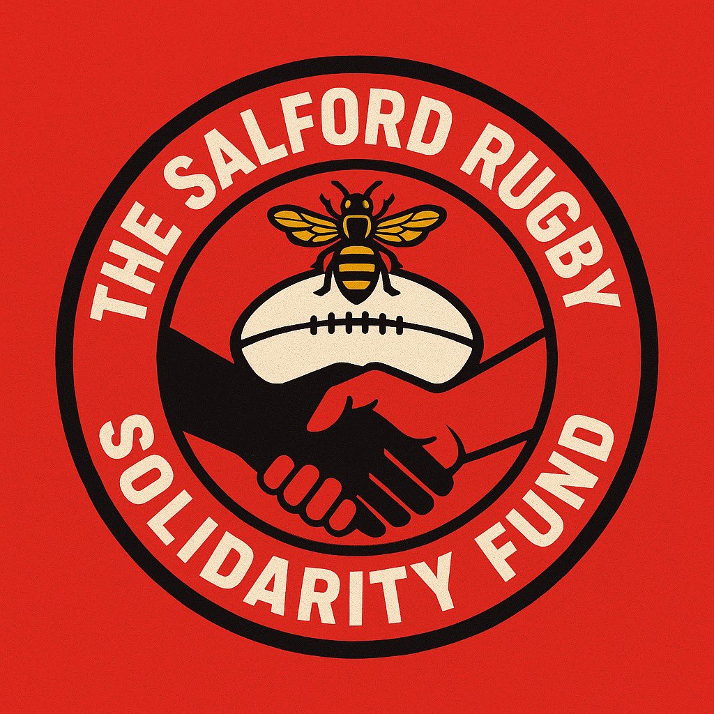 Delighted to launch the Salford Rugby Solidarity Fund – covering subs for young players at Langworthy Reds, Folly Lane, Roosters, Cadishead Rhinos &amp; Eccles RFC who face financial hardship. Grassroots solidarity in action. 💪🐝 #SalfordRugby #SolidarityInSport