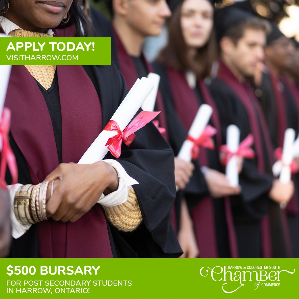 This week is your last chance to apply for one of our 2 $500 bursaries!

visitharrow.ca/2025-harrow-co…

If you're a student heading into post-secondary education this Fall - you can apply for $500! Applying only takes a few minutes. You can do it online!