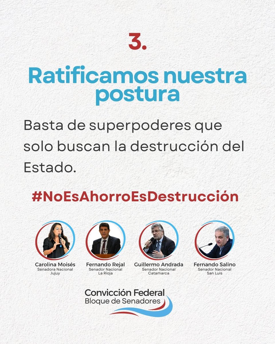 📢Escuchamos a representantes de UPCN INTI, Vialidad y Transporte, quienes pidieron al Senado un tratamiento urgente para rechazar decretos que afectan a sus sectores.

En Convicción Federal tenemos un posicionamiento firme que defiende a los trabajadores y la institucionalidad👇🏼