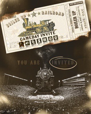 Benke_Griffin's tweet photo. Special thanks to @BoilerFootball for the Gameday invitation and graphic. Can’t wait to get this season started! #BoilerUp #GS27 @CoachJakeTrump @CoachGreen93 @bradodom @Mereberglund @HighlandsFB https://t.co/h3JWch1nkh
