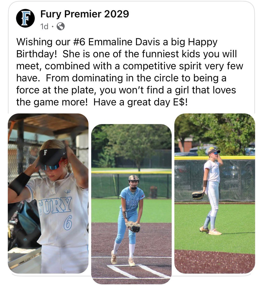 Thanks to my coaches for this nice post on our team Facebook page for my birthday yesterday.