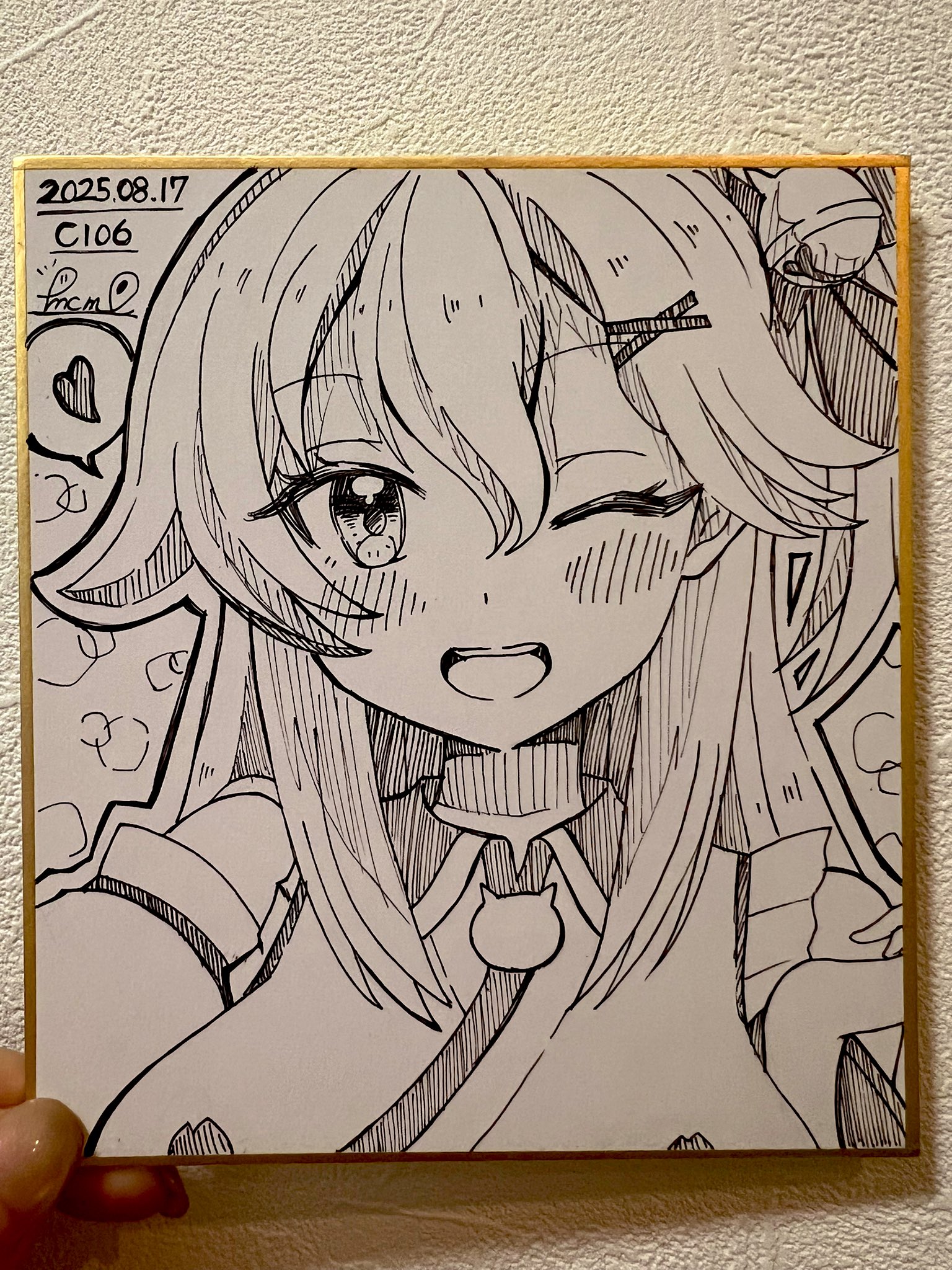 しらたま コミケ ミニ色紙 全6種 しらたま❄️C106 2日目東ア-87ab