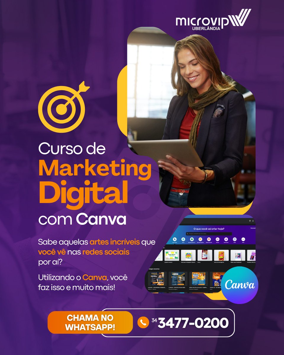 Microvip_Udia's tweet photo. 💻 CURSO MARKETING DIGITAL COM CANVA 💻

🚀 Transforme suas ideias em artes incríveis!

📣 Aprenda Marketing Digital e domine o Canva para criar designs profissionais que vendem e encantam.

☎️ (34) 3477-0200

#markerting #MarketingDigital #canva #vemsrrvip #microvipuberlandia https://t.co/FOYiQIOOYT