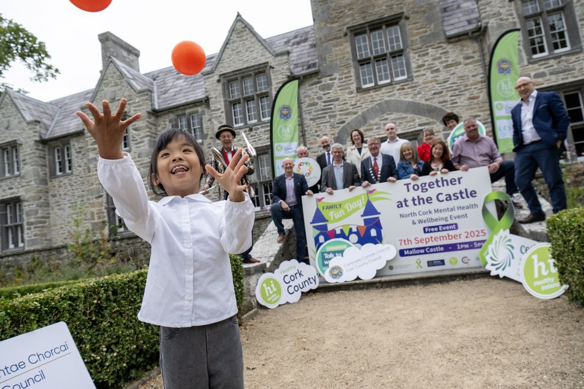 HSESouthWest (@hsesouthwest) on Twitter photo 📢Together at the Castle is back ✨
Join us at Mallow Castle on Sept 7, 1–5pm, for a free community event celebrating mental health and wellbeing.
🎶 Activities, workshops & 50+ local groups
<a href="/MallowChamber/">Mallow Chamber</a> <a href="/Corkcoco/">Cork County Council</a> <a href="/gardainfo/">Garda Info</a> <a href="/ShineOnlineIE/">Shine</a> <a href="/AvonBlack/">Avondhu Blackwater</a> <a href="/crkmentalhealth/">Cork Mental Health</a> 📢Together at the Castle is back ✨
Join us at Mallow Castle on Sept 7, 1–5pm, for a free community event celebrating mental health and wellbeing.
🎶 Activities, workshops & 50+ local groups
<a href="/MallowChamber/">Mallow Chamber</a> <a href="/Corkcoco/">Cork County Council</a> <a href="/gardainfo/">Garda Info</a> <a href="/ShineOnlineIE/">Shine</a> <a href="/AvonBlack/">Avondhu Blackwater</a> <a href="/crkmentalhealth/">Cork Mental Health</a>