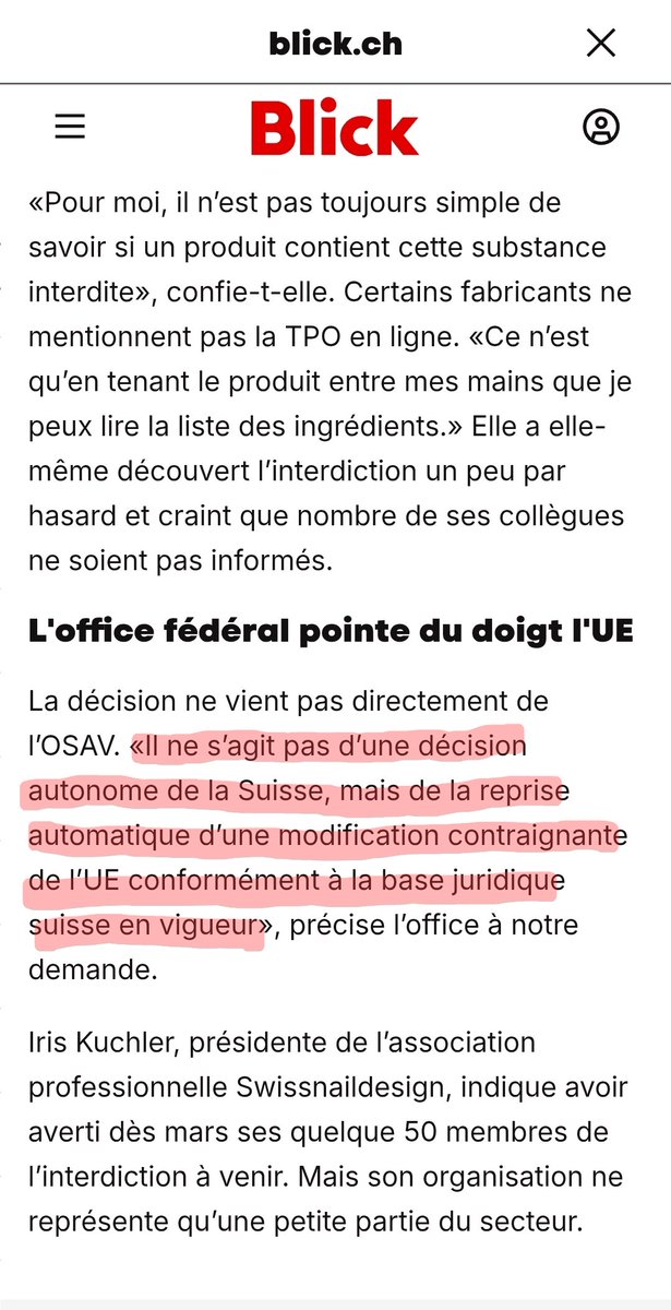 NicolasKolly's tweet image. Un petit avant-goût de ce qui nous attend avec le traité de #soumission de la #Suisse à l’UE et sa reprise « dynamique » du droit européen...

blick.ch/fr/fr/suisse/u…