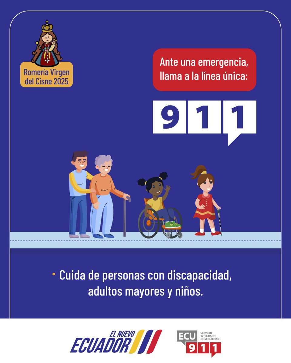 ECU911Machala1's tweet photo. 🤝 Si vas a la #RomeríaDeLaVirgenDeElCisne brinda apoyo a quienes lo necesiten en el camino.

#ECU911BrindaSeguridadIntegral https://t.co/8kzEWWp8Sr