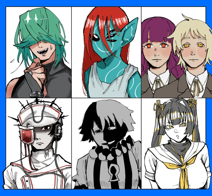 #よその子の顔だけ描きたい 

@lycoris170  @lainbow1022  @589hamumei 
@keiyuki0108  @zikt2561  @wz33iievv 
@Djmekanaisu  @OdaniJami  @rannou_0430 
@nekomoc74748126 
描けました!改めて、素敵なキャラを描かせていただきありがとうございました🙇‍♀️ 