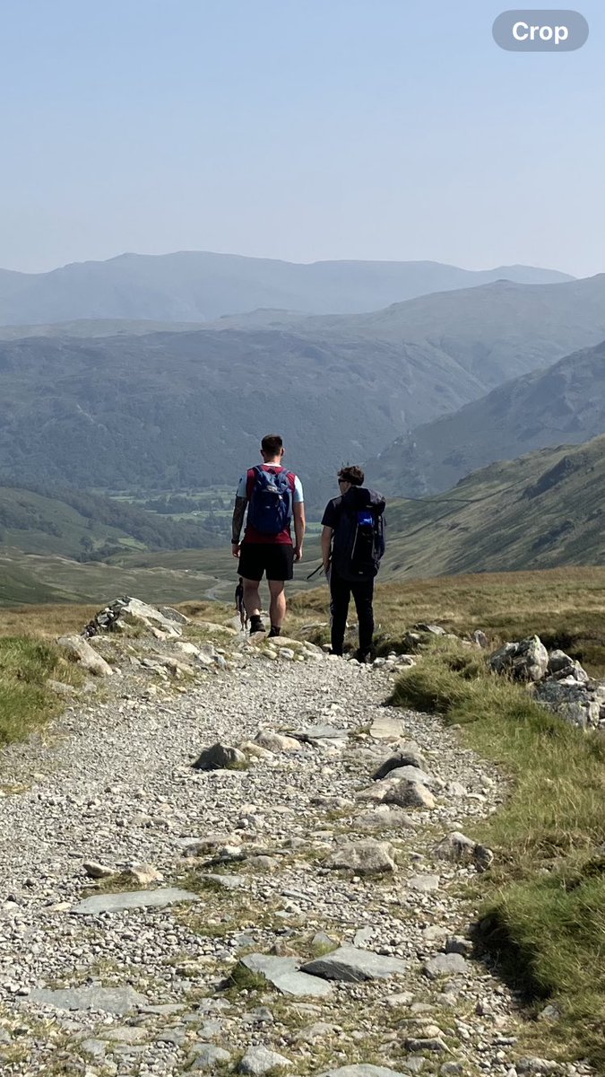 SImeson's tweet photo. Sooo hot today, so a longer intended walk turned into a trip up Fleetwith Pike. Still lots of effort, but the views to effort ratio was good from Honister. With my two lads, great company #thelakedistrict #fleetwithpike https://t.co/5AvauPgDQd