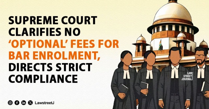 LawstreetJ's tweet photo. #SupremeCourt rules #StateBarCouncils can’t charge ‘optional’ fees for enrolment; directs strict compliance with Gaurav Kumar judgment nationwide.
Read full article here
@isaketsourav #LawyerEnrolmentFees #AdvocatesAct #ContemptPetition