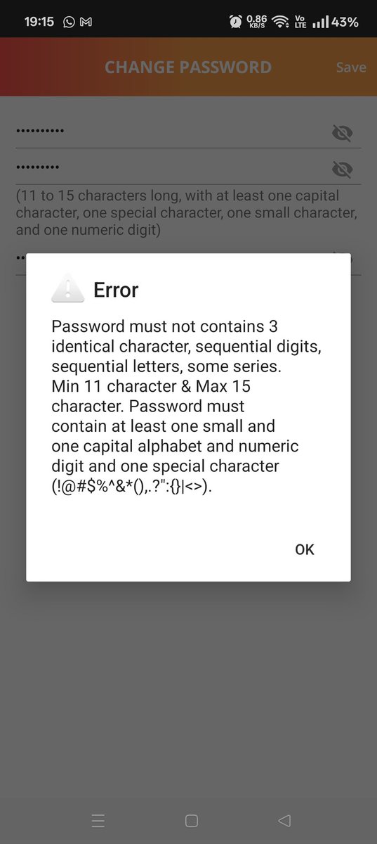 Himan_2304's tweet photo. IRCTC and password change.. Man what a waste of time. Tried at least 25 combinations and still the same message. Kindly suggest a password on your own if IRCTC is not going to accept the password we r trying. Please also keep in mind we have to remember the password we set #IRCTC https://t.co/osW3Zx6734