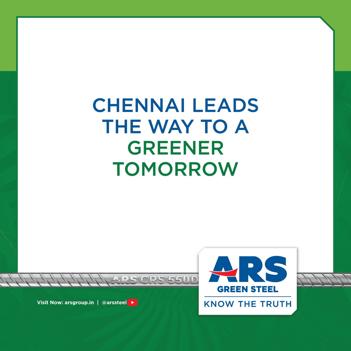ARSSteelsInd's tweet photo. Excited to be part of the Green pro summit in Chennai where new green initiative's and ideas take shape. Looking forward for some excellent partnership and opportunities in green.
.
.
#greensummitchennai #arsgreensteel #knowthetruth #greenprosummit https://t.co/NA5kpTDas3