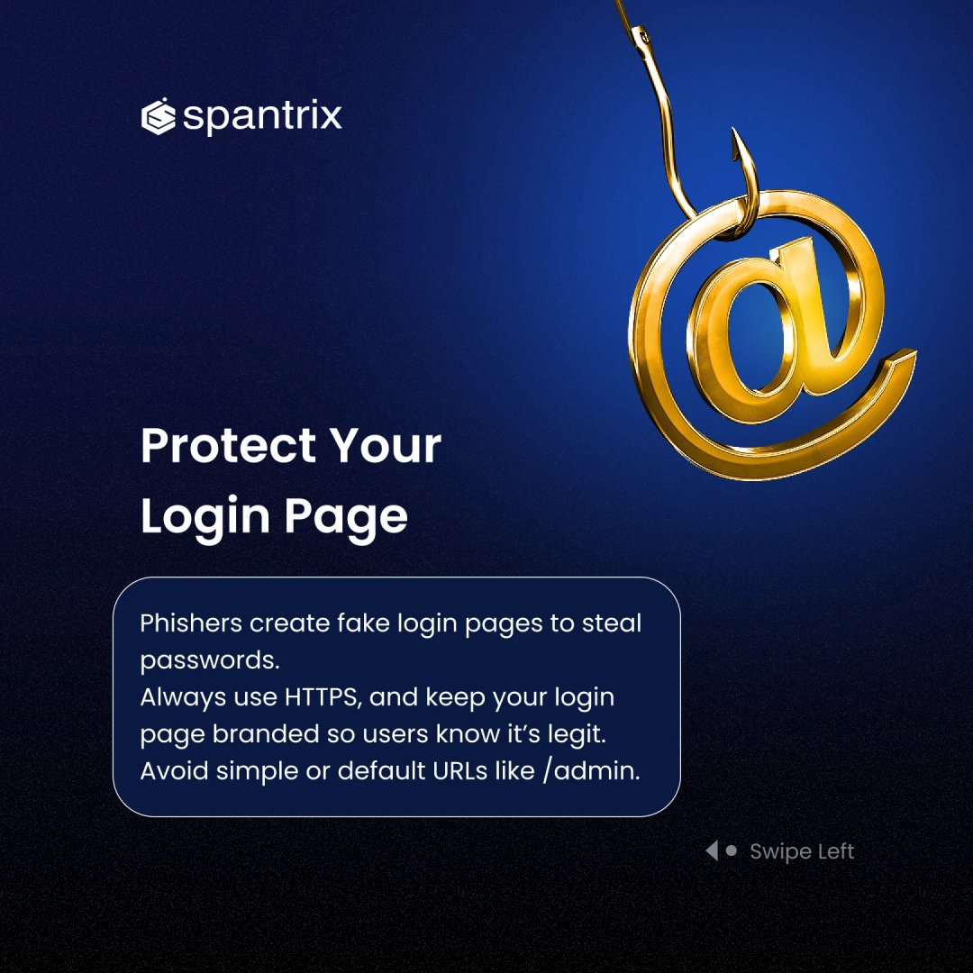 Spantrixhost's tweet image. Swipe for tips on how to keep you and your site users safe from phishing attacks. 🥷

#onlinesafety #sitesecurity #webhosting #webdesign #webhostingcompany #Spantrix