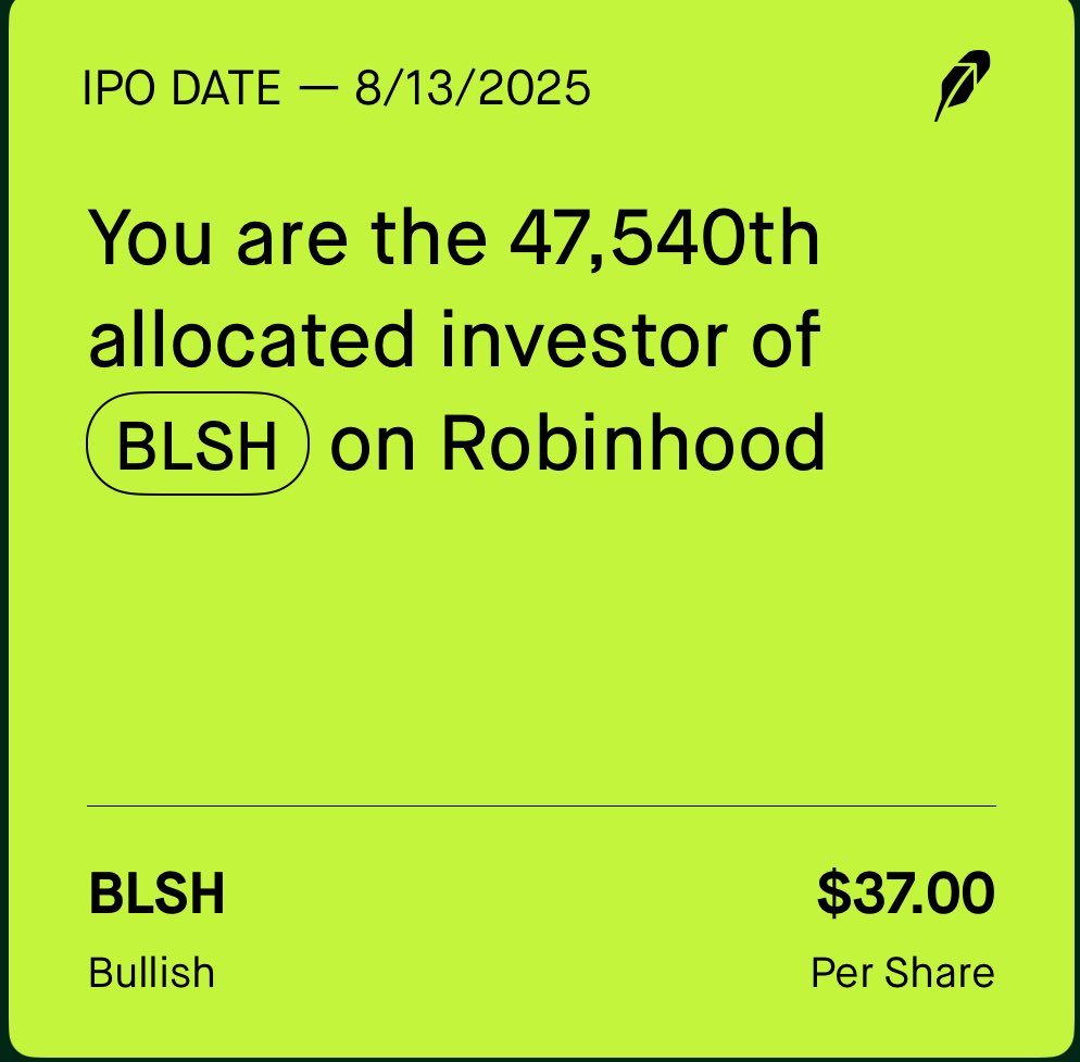 AllenCro's tweet photo. Thank you @RobinhoodApp 🫡

$BLSH https://t.co/SAwPf1Bwff