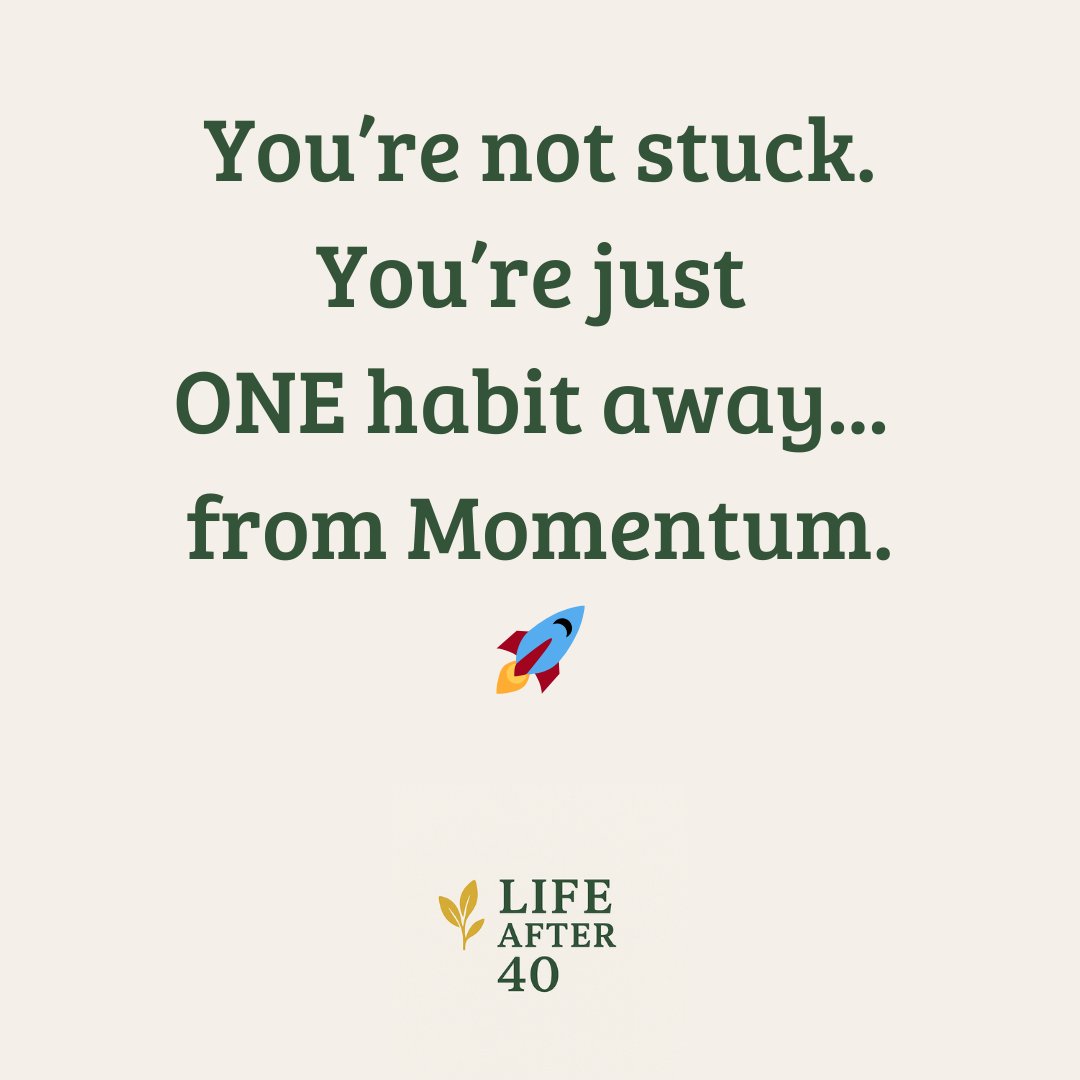 happier40after's tweet photo. Sometimes the fastest way to change your life is to focus on building just ONE habit &amp; doing it well.

That single shift can create momentum in your health, relationships, and mindset.

#LifeAfter40 #MidlifeMomentum #HealthyHabits #MindsetShift #mindsetmastery #healthylifestyle https://t.co/b1eCHgyEBE