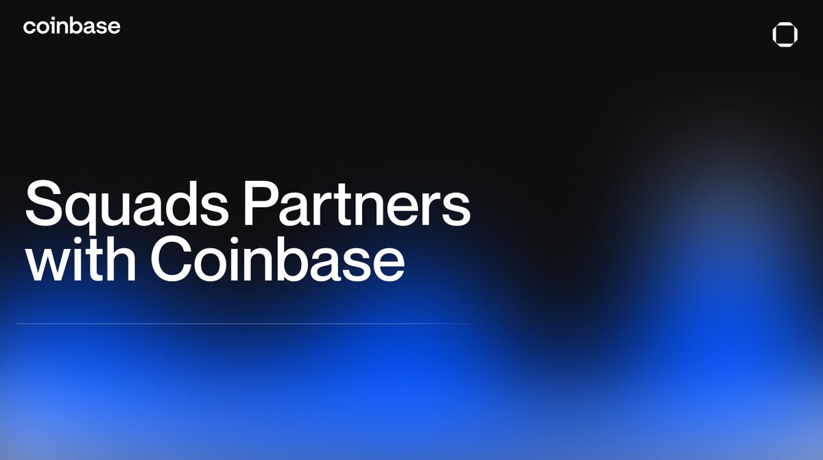 We’re excited to announce a strategic partnership with @Coinbase.

Together, we’ll accelerate USDC adoption and advance our shared mission of stablecoin-powered finance.

Over $1 billion in USDC lives on Squads today — and the stablecoin era is just getting started.