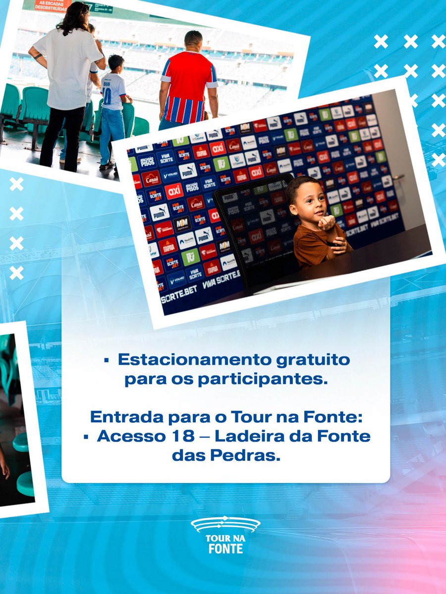 Arenaacelen's tweet photo. A partir de 13/08, o Tour na Fonte está de volta. Visitas de quarta a domingo, às 10h e 14h.

Ingressos no site da Arena, Museu do Bahia ou presencialmente.
Estacionamento grátis – Acesso 18.
Quem vem viver essa experiência? https://t.co/uxdML0zi5R