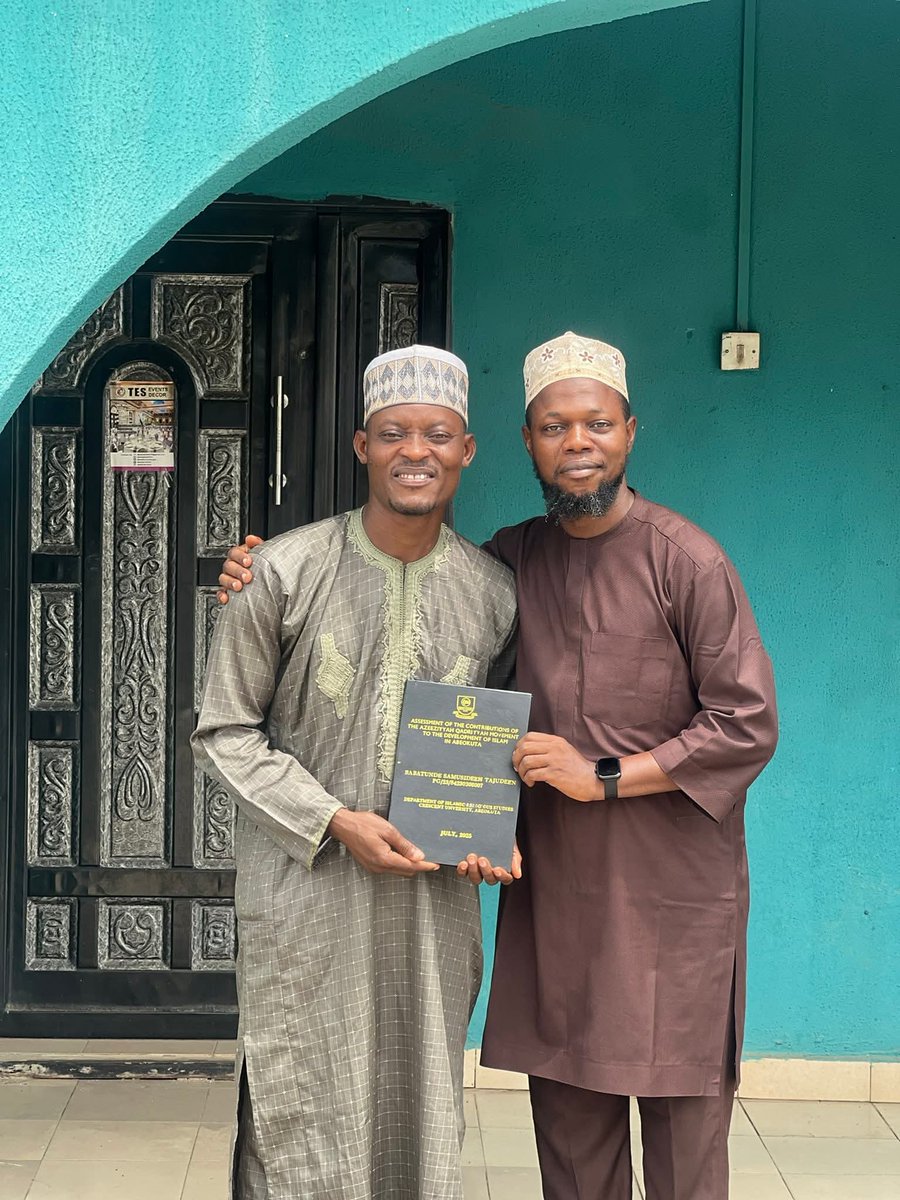 π°π
πππ π¨. πΆππ PhD (@idrisaoni1) on Twitter photo I am grateful to Allah for this outstanding accomplishment, a landmark achievement in the Department of Islamic Studies at Crescent University, and a significant milestone in my academic career. The unrelenting efforts and determination of these exceptional students who have I am grateful to Allah for this outstanding accomplishment, a landmark achievement in the Department of Islamic Studies at Crescent University, and a significant milestone in my academic career. The unrelenting efforts and determination of these exceptional students who have