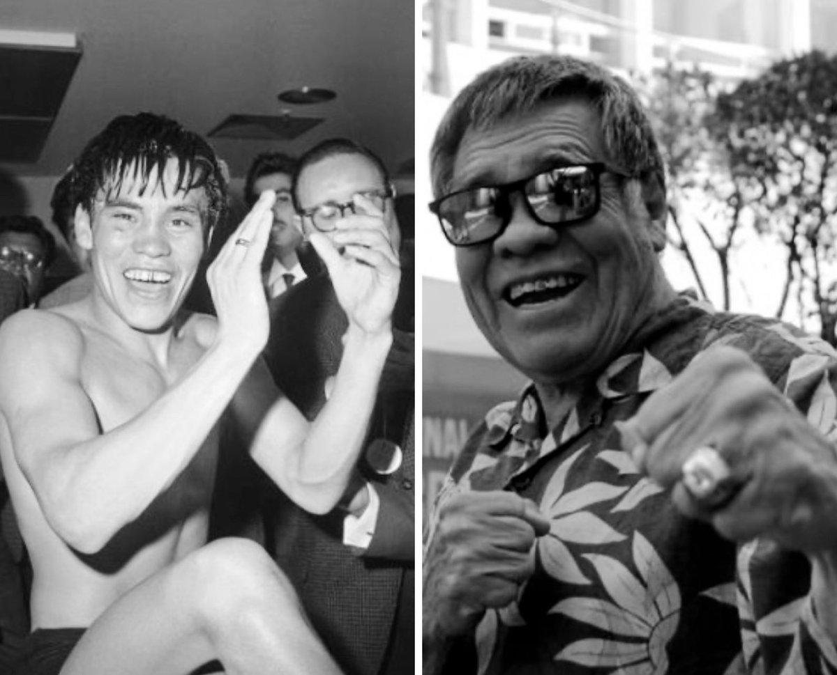 THEN &amp; NOW-
Photos of Mexico’s all time great bantamweight legend “El Púas” Rubén Olivares (89-13-3) 79 knockouts were racked up over the course of his epic 23 year career.
#boxing #history