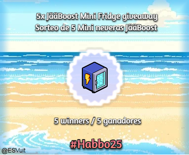 Vuit (@esvuit) on Twitter photo 5x jääboost mini fridge giveaway - sorteo de 5 mini neveras jääboost (int) 🩴
🧃 Follow me and <a href="/HabboTemplarios/">HabboTemplarios</a>, RT this tweet, comment #Habbo25
ends 21 august 5x jääboost mini fridge giveaway - sorteo de 5 mini neveras jääboost (int) 🩴
🧃 Follow me and <a href="/HabboTemplarios/">HabboTemplarios</a>, RT this tweet, comment #Habbo25
ends 21 august
