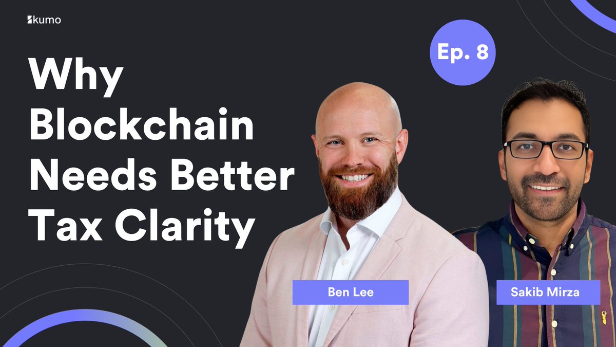 Kumo (@wearekumo) on Twitter photo 🚨 New Ep: Blockchain: Beyond the Hype
Crypto tax is broken and it’s holding the industry back.
🎙️ <a href="/BenL33t/">Web3 Tax Expert</a> partner at Andersen UK breaks down:
✅ Stablecoin payments
✅ Tokenised equity
✅ R&D claims
📺 Watch: youtu.be/GCyr42epVEM?fe…
🎧 Listen now ↓ 🚨 New Ep: Blockchain: Beyond the Hype
Crypto tax is broken and it’s holding the industry back.
🎙️ <a href="/BenL33t/">Web3 Tax Expert</a> partner at Andersen UK breaks down:
✅ Stablecoin payments
✅ Tokenised equity
✅ R&D claims
📺 Watch: youtu.be/GCyr42epVEM?fe…
🎧 Listen now ↓