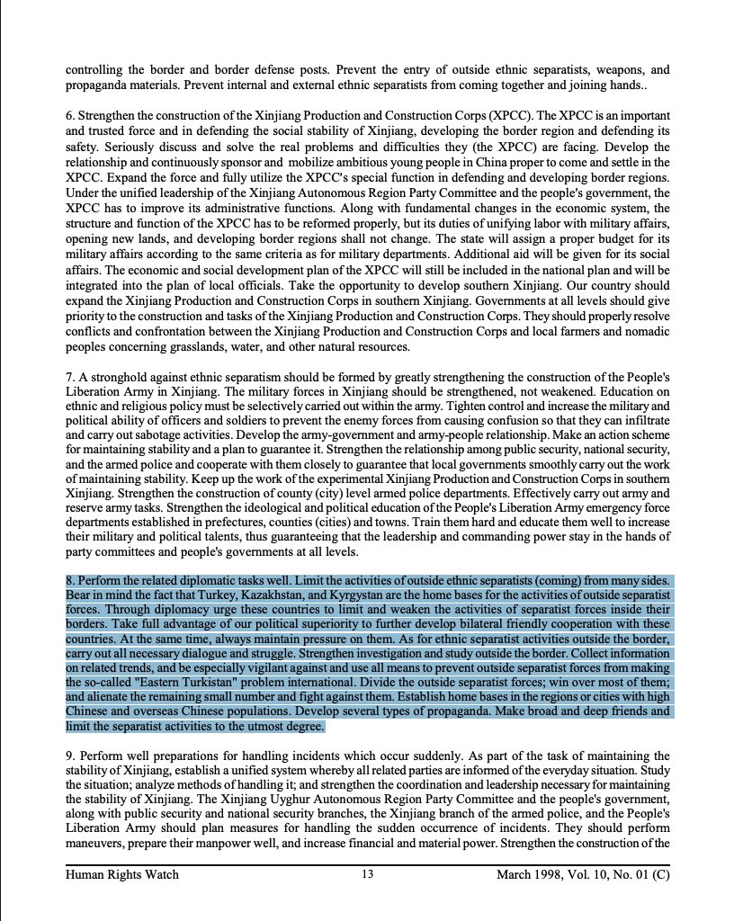 🚨The new report by <a href="/ReasonablyRagin/">David Tobin</a> &amp; <a href="/nyrola/">Nyrola</a>  on #China's #TransnationalRepression of Uyghurs is important as it captures dangers we face today. Yet to see the full story, we must recall the 1996 playbook: Document No. 7 (1996), which still guides Beijing’s global operations.