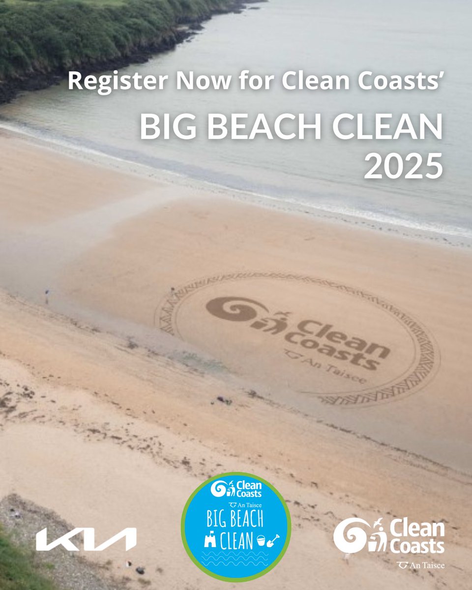 The #BigBeachClean is BACK! 🌊 Join us for #BigBeachClean25 with #KiaIreland! 🦺🚮 Ready to make a difference? Sign up 👉 cleancoasts.org/our-initiative… for a free clean-up kit! 💙♻️ #BeachClean #CitizenScience <a href="/OurOcean/">Ocean Conservancy</a>