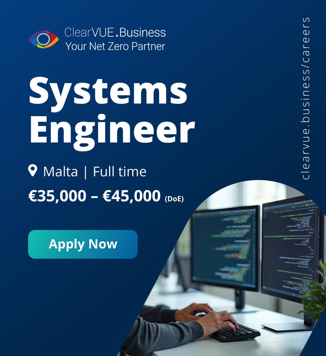 Clearvue_'s tweet image. We’re looking for a Systems Engineer to secure and optimise our energy tech platforms through network monitoring, security controls, and DevOps collaboration.
If you have experience in systems or security engineering, apply now: clearvue.business/careers/system…
#MaltaJobs | #HiringNow