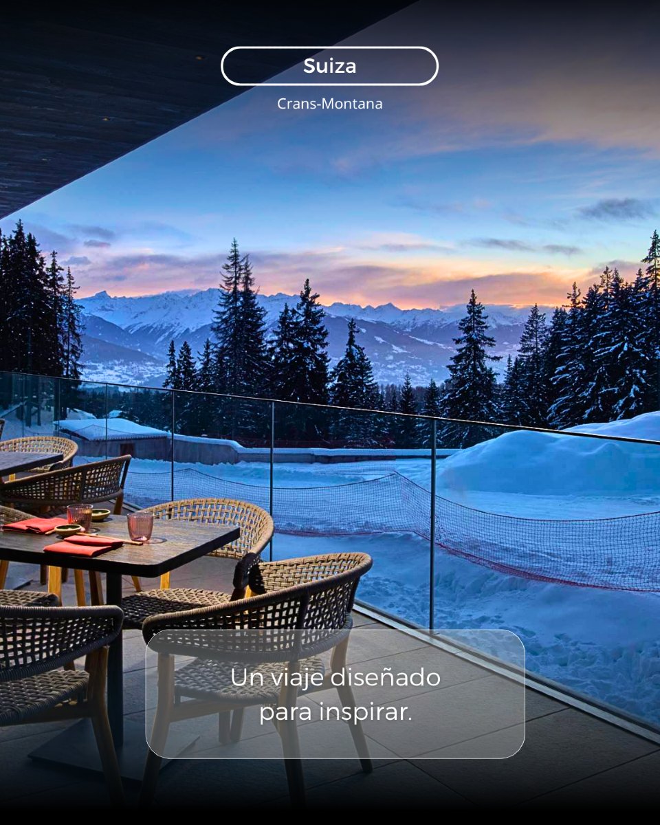 CTSCollection's tweet photo. Suiza: rutas escénicas, chalets de lujo y paisajes que inspiran calma.
Un viaje donde la belleza alpina se encuentra con la hospitalidad más refinada.

 #CTSCollection #SwissLuxury #BespokeExperiences https://t.co/yr3XyH7fOd