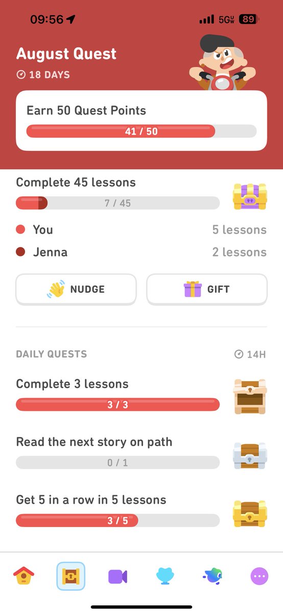 iolstephanie's tweet photo. @duolingo I just did 3 lessons and a story on my path for my daily quests, but it did not give me the story achievement. I even did it a second tune for legendary. The next story isn’t until the next unit. https://t.co/bB0hmI3jHS