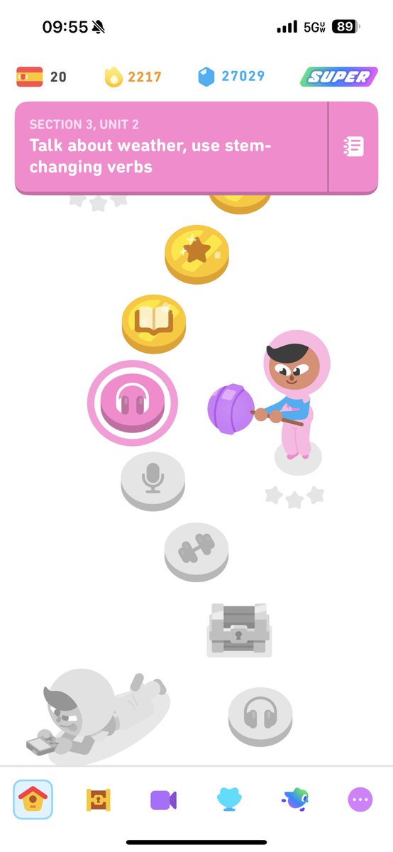 iolstephanie's tweet photo. @duolingo I just did 3 lessons and a story on my path for my daily quests, but it did not give me the story achievement. I even did it a second tune for legendary. The next story isn’t until the next unit. https://t.co/bB0hmI3jHS