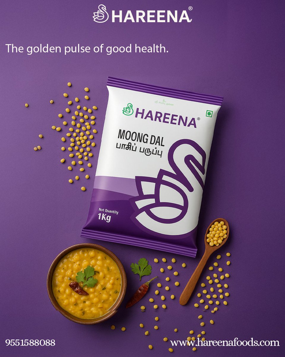Hareenafoods's tweet photo. Not just dal… it’s a warm hug in every spoonful , Hareena Moong Dal.
.
.
For enquiries: 9551588088
@hareenafoods
.
.
#hareenafoods #hareena #pulses #flour #dal #sugar #vermicelli #rusk #HareenaEssentials #VersatileCooking #HealthyLiving #Moongdal https://t.co/kbKnedfMEU