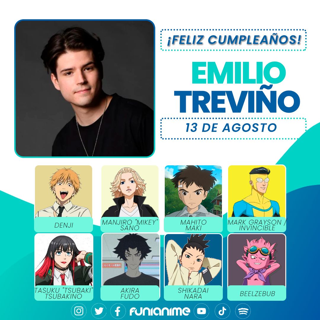 funianime's tweet image. 🎈🥳 El actor de doblaje, cine, teatro y televisión Emilio Treviño está de cumpleaños. ¡Muchas felicidades! 🥳🎈 @EmilioTrevino_