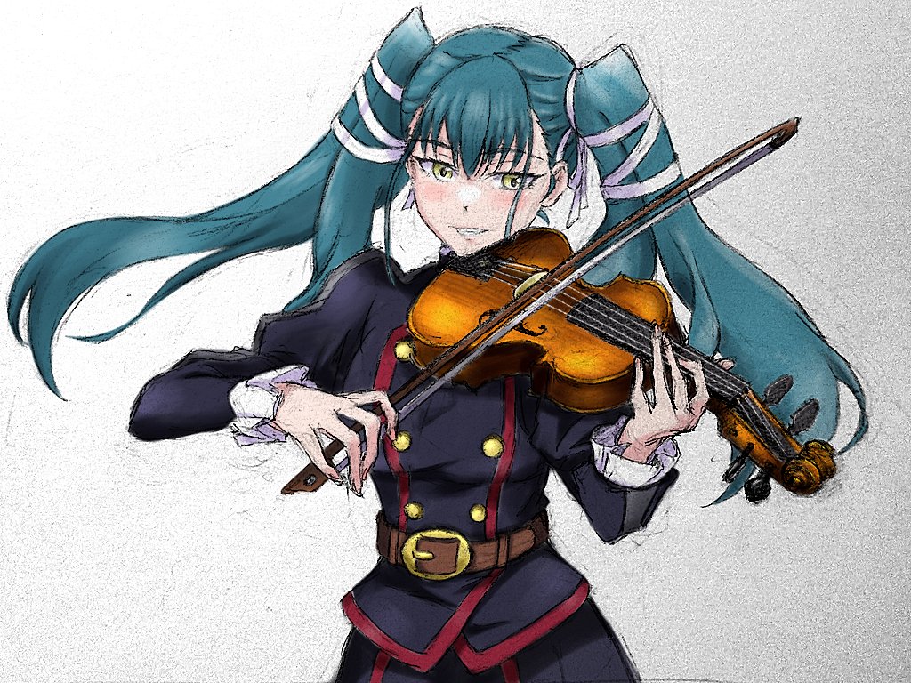longtempou's tweet photo. #魔都精兵のスレイブ 
ヴァイオリンを嗜む
「東八千穂」
のファンアート
#まとすれ https://t.co/4zQPRU81db
