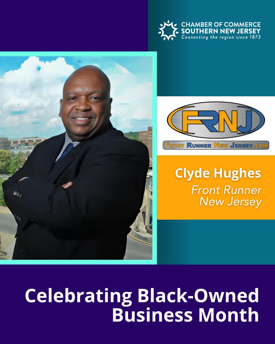 CCSNJ's tweet image. ✨ Telling Our Stories – Clyde Hughes ✨
Founder of Front Runner New Jersey, Clyde highlights Black &amp;amp; Latino voices in South Jersey through authentic storytelling &amp;amp; features like 30 Under 40 Leaders. 📰
#BlackBusinessMonth #RepresentationMatters #SupportBlackBusiness #SouthJersey