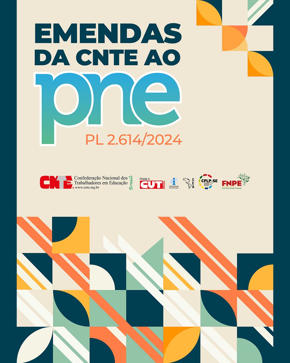 CNTE_oficial's tweet photo. 📢 A CNTE apresenta o Caderno de Emendas ao PNE! Propostas para garantir educação pública, gratuita, laica, democrática e de qualidade para os próximos 10 anos.  Leia aqui o documento: https://t.co/bvtRpBFhji https://t.co/OC8GxT7GEE