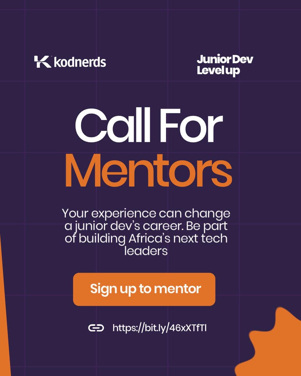 kodnerds's tweet image. Call for Mentors!
Kodnerds is looking for passionate mentors in tech
You’ll guide junior devs through practical projects &amp;amp; engagement to help them grow into industry-ready professionals.
 Apply now: forms.gle/sar2zd72DnVRKL…
#Mentorship #TechCommunity #Kodnerds