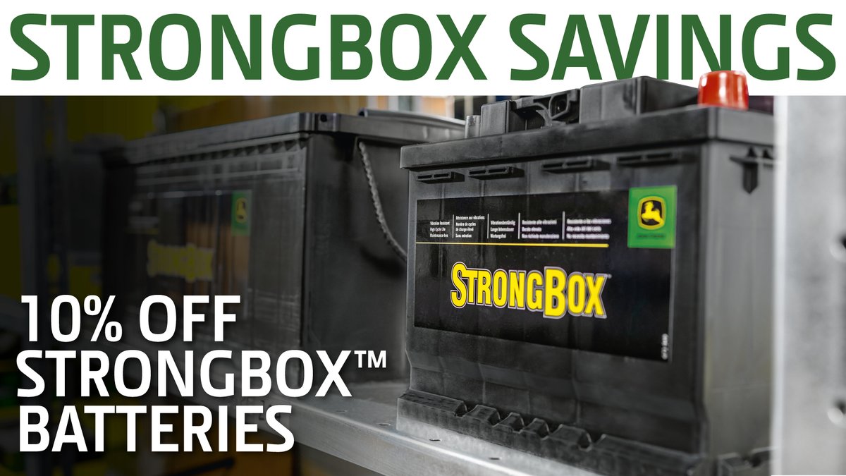 💪 StrongBox Savings – Save 10% off on Select StrongBox™ Original Equipment and Standard-Duty Batteries and accessories! 

⏰ August 1, 2025 – September 30, 2025