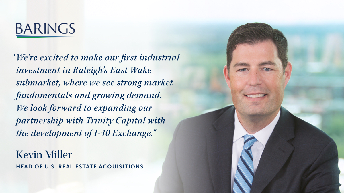 Barings announces its first industrial investment in Raleigh’s East Wake submarket in partnership with Trinity Capital Advisors.

Learn more: ow.ly/SVUy50WER22